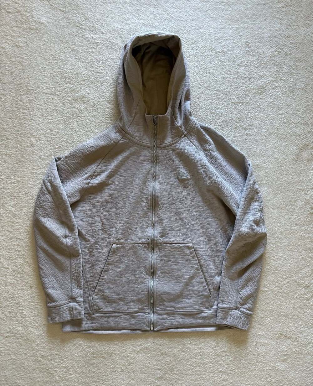 Nike Mens Medium Grey Tech Fleece Nanoknit Full Zip Hoodie Sweatshirt